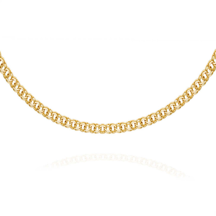 Цепь из жёлтого золота, плетение Гарибальди (047349)