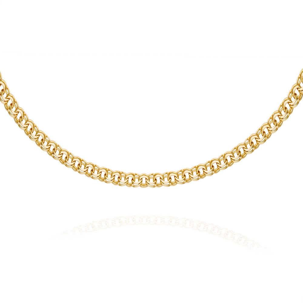 Цепь из жёлтого золота, плетение Гарибальди (047349)