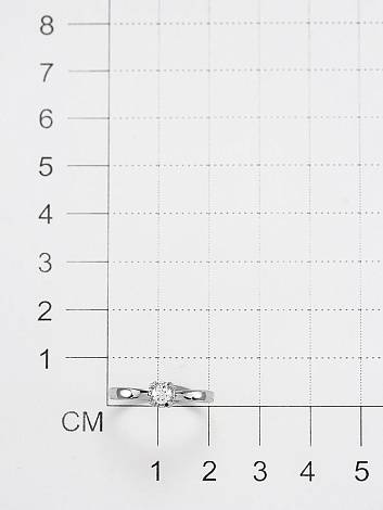 Помолвочное кольцо из белого золота с бриллиантами (053647)