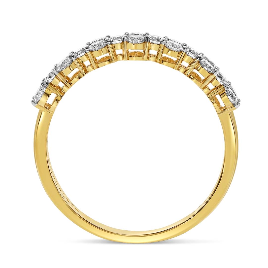 Кольцо из жёлтого золота с бриллиантами (060439)