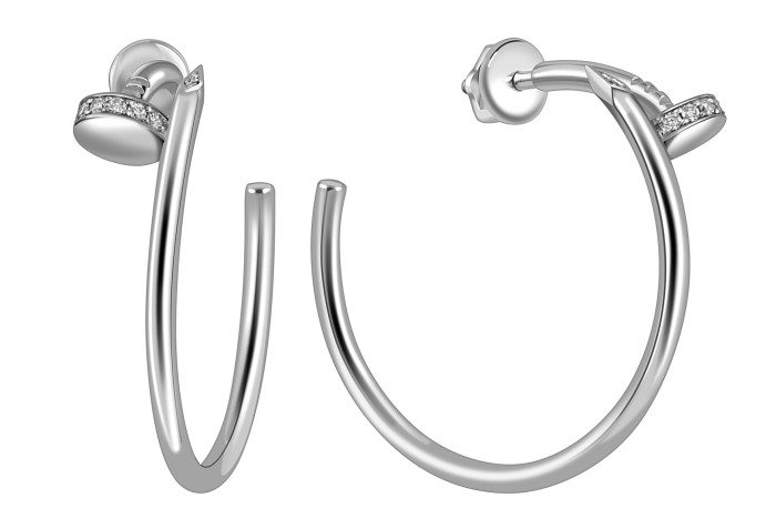Серьги из белого золота с бриллиантами (059091)