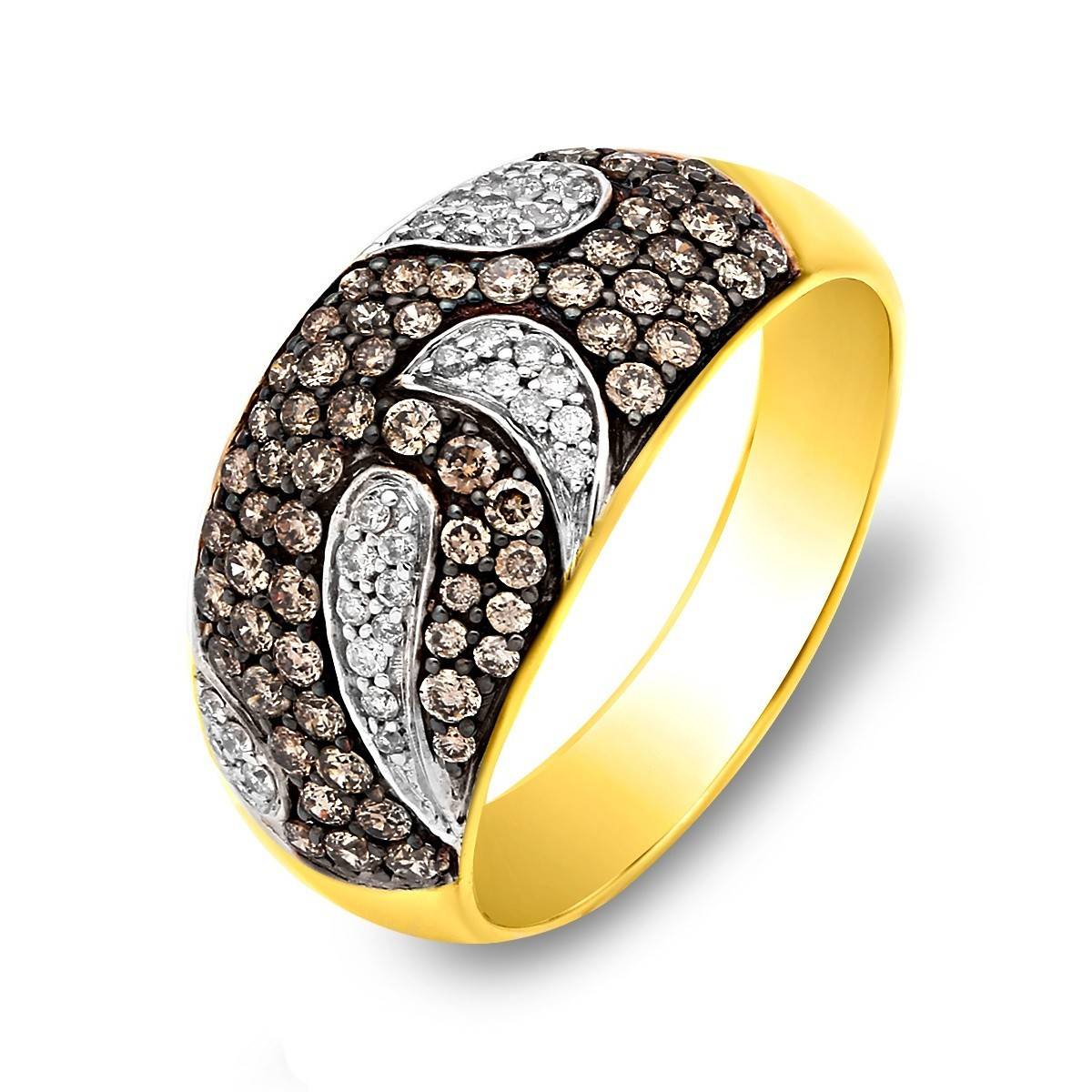 Кольцо из жёлтого золота с бриллиантами (024795)