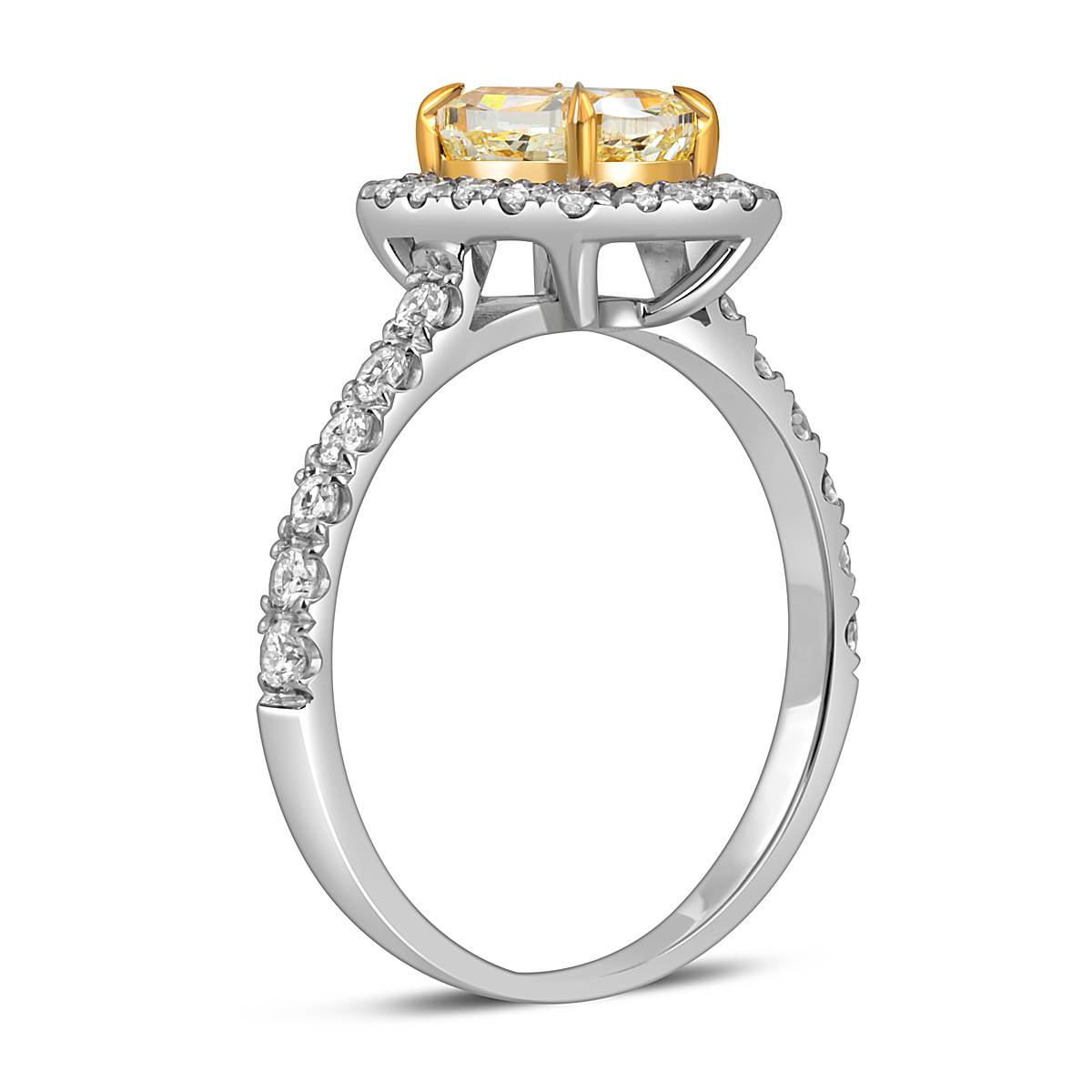 Помолвочное кольцо из белого золота с бриллиантами (053738)