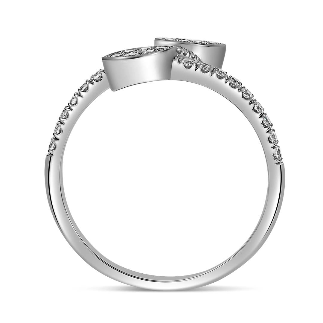 Кольцо из белого золота с бриллиантами (059502)