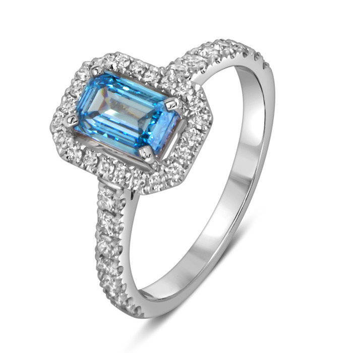 Помолвочное кольцо из белого золота с бриллиантами (060208)