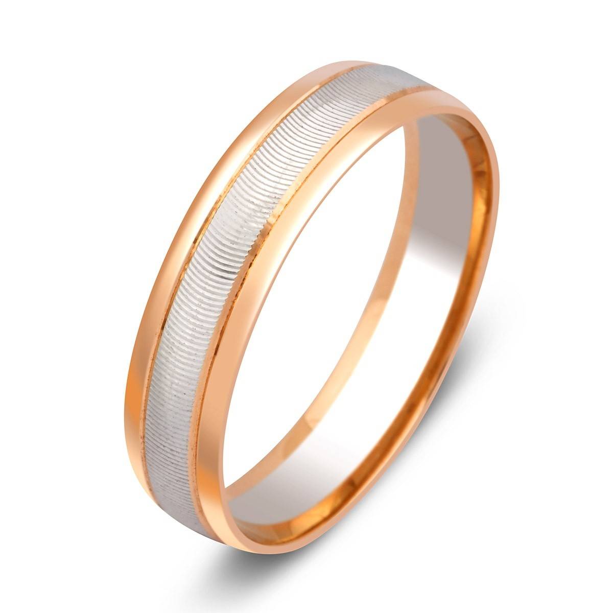 Обручальное кольцо из комбинированного золота (000332)