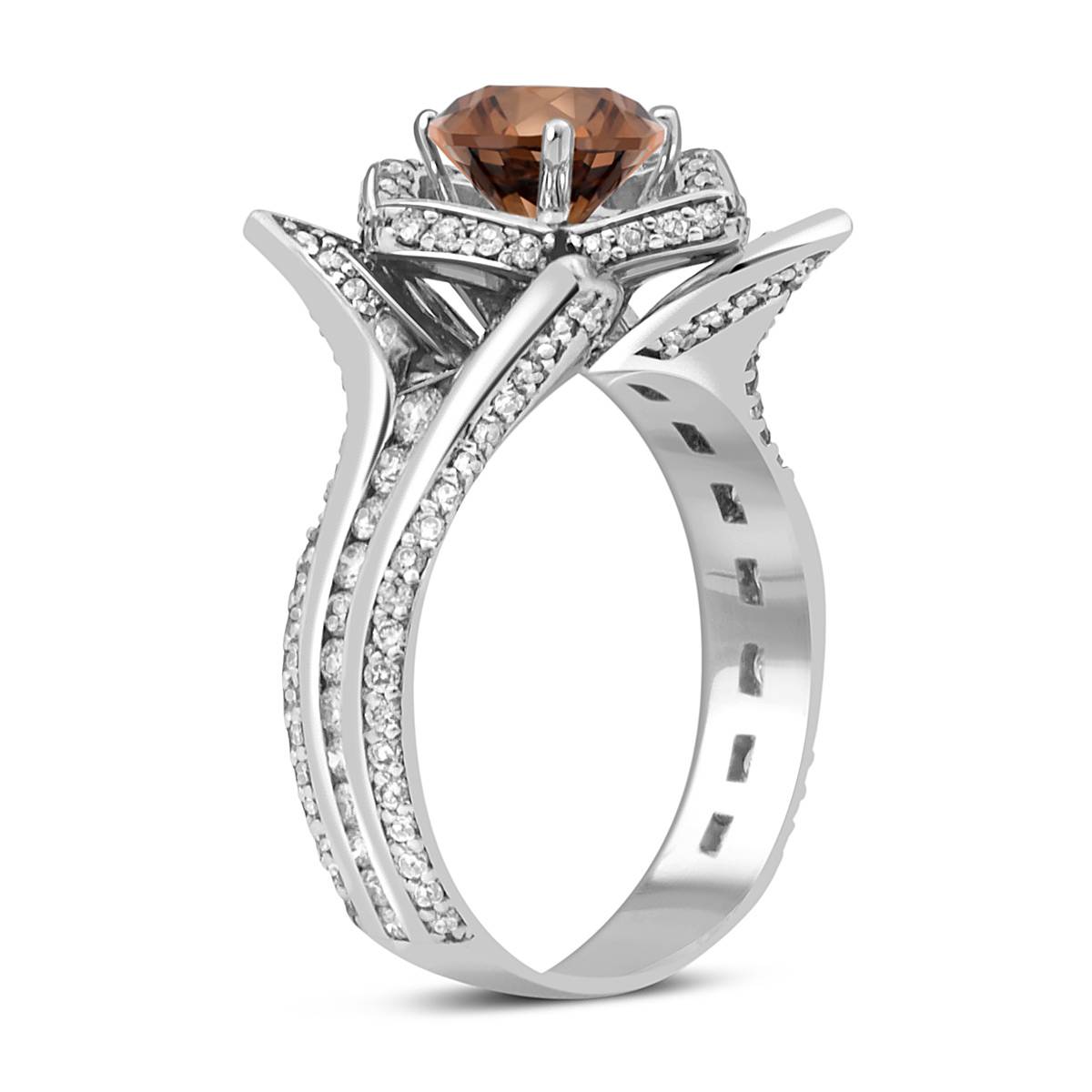 Кольцо из белого золота с бриллиантами (048173)