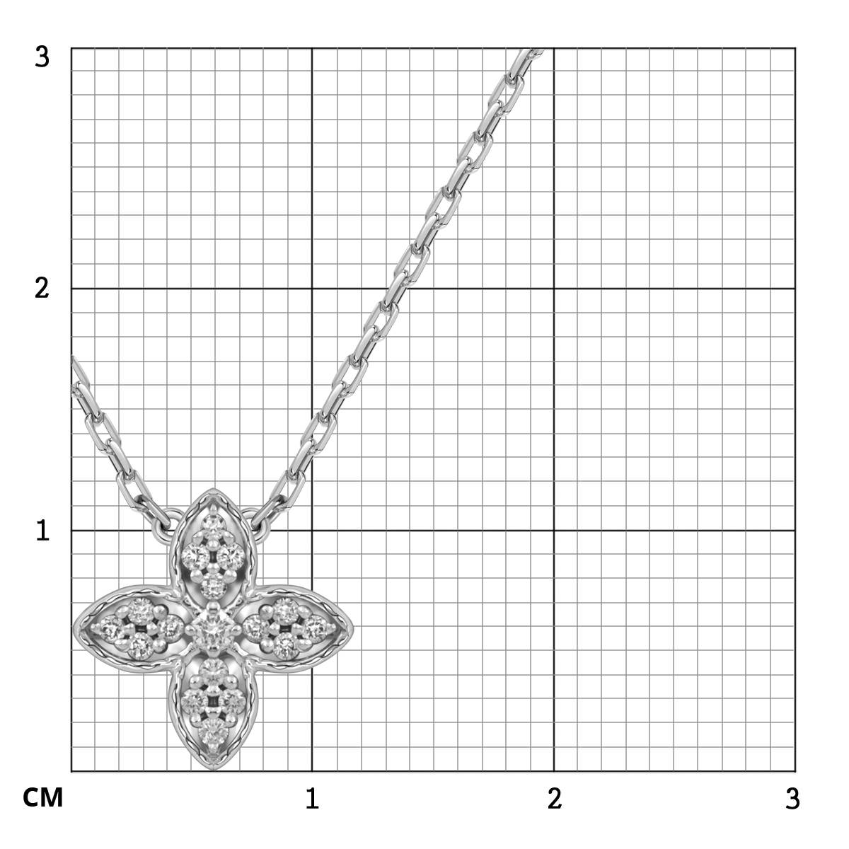 Колье из белого золота с бриллиантами  (059121)