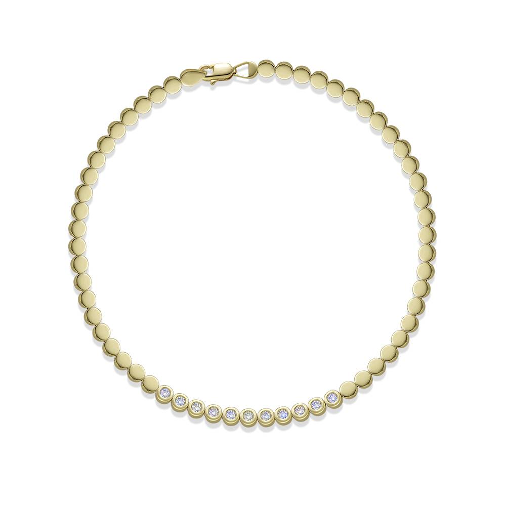 Браслет из жёлтого золота с бриллиантами (054691)