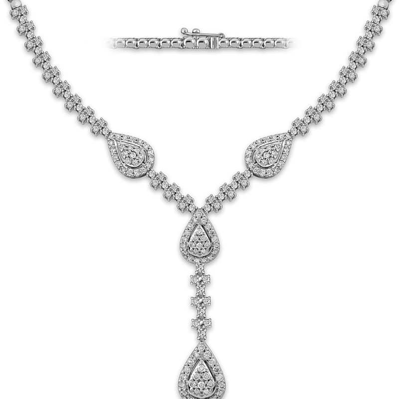 Колье из белого золота с бриллиантами (051931)