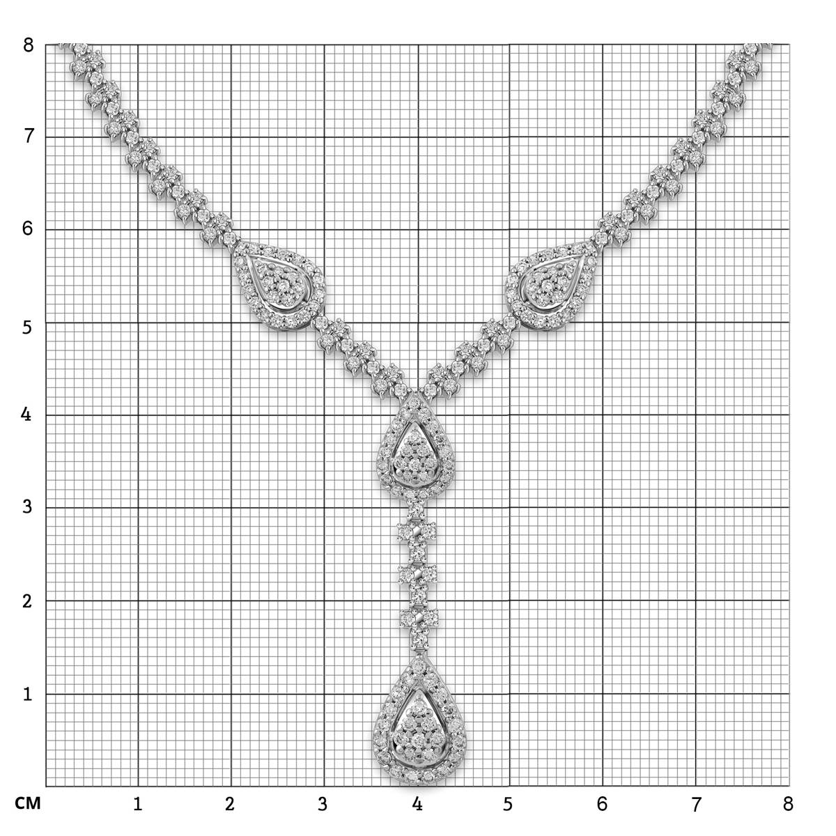 Колье из белого золота с бриллиантами (051931)