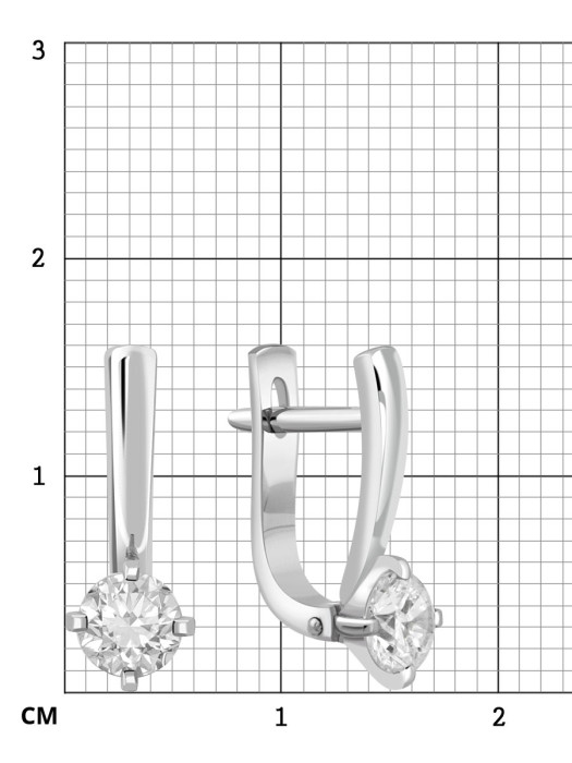 Серьги из платины с бриллиантами (044908)