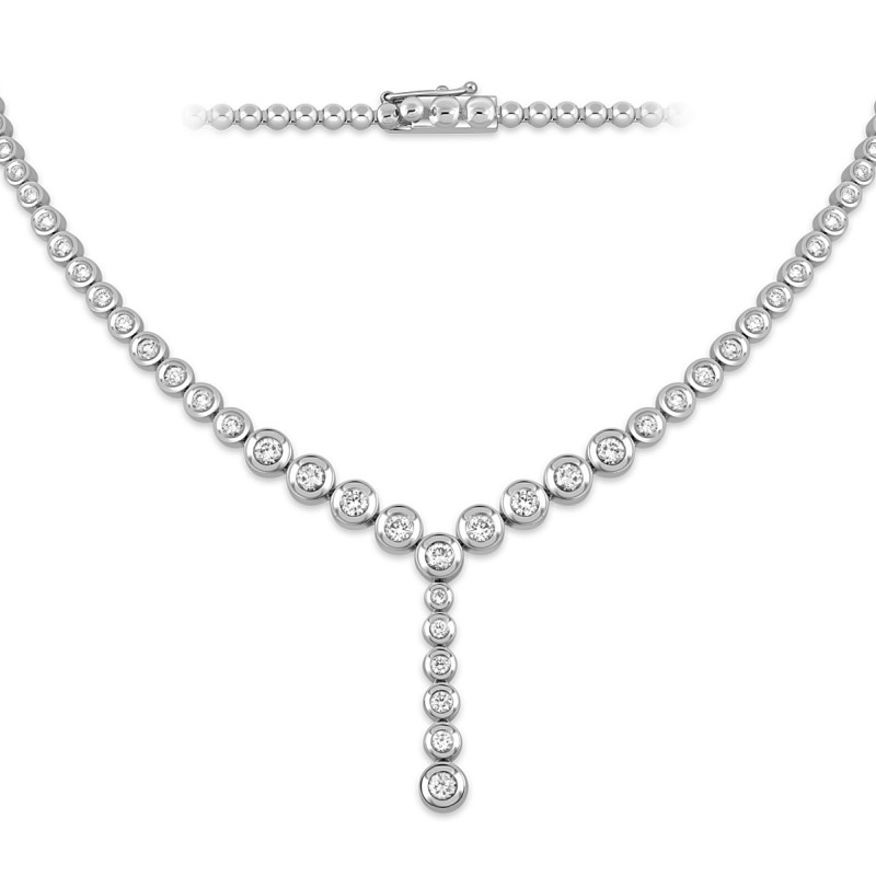 Колье из белого золота с бриллиантами (048429)