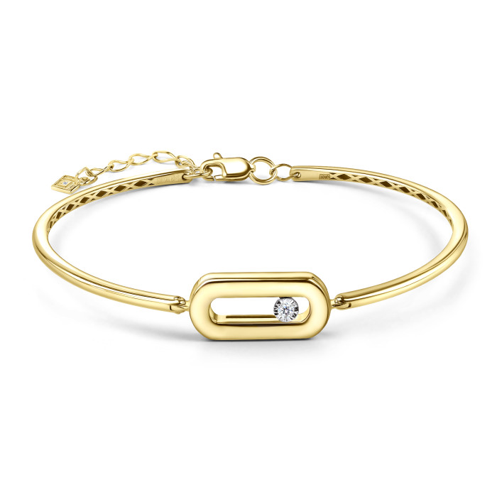 Браслет из жёлтого золота с бриллиантами (060377)