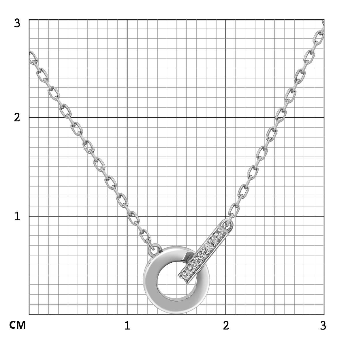 Колье из белого золота с бриллиантами (059084)