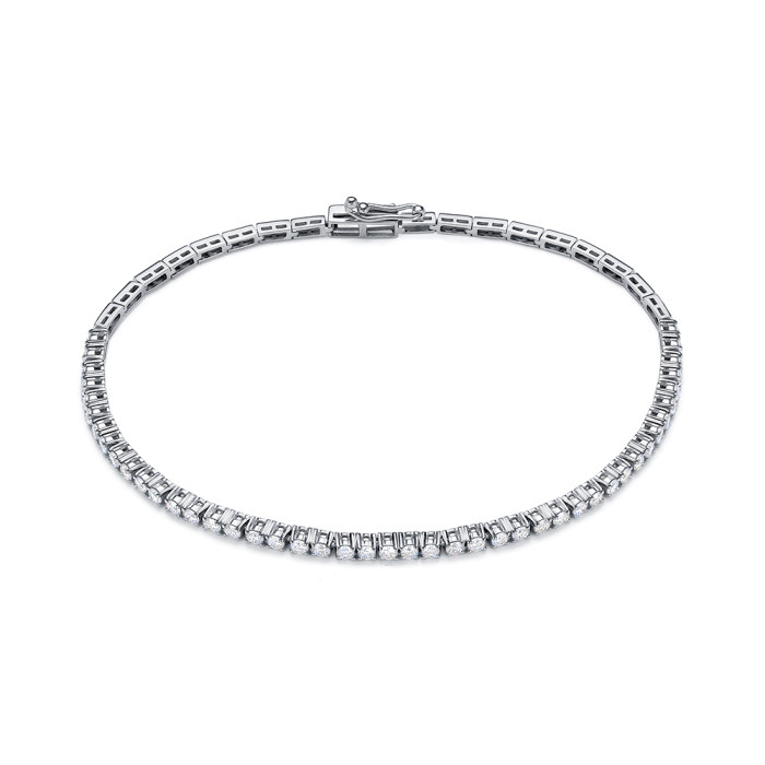 Браслет из белого золота с бриллиантами (061081)