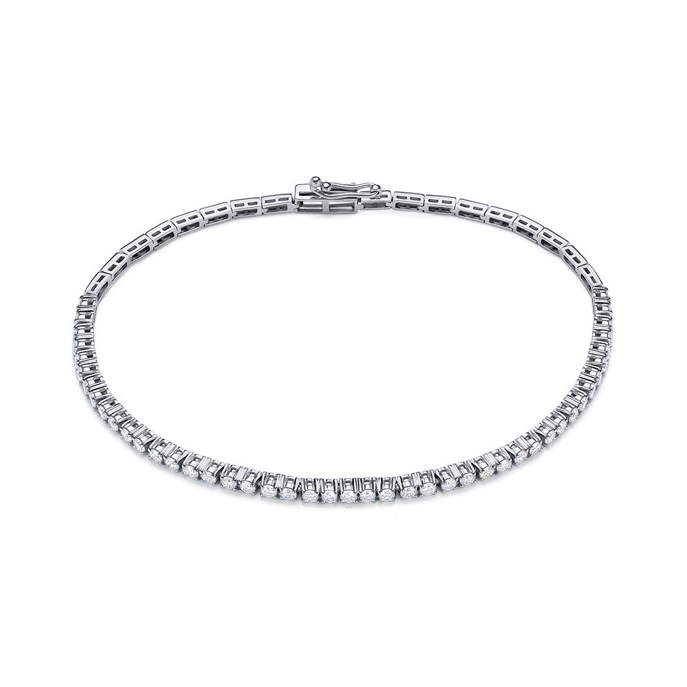 Браслет из белого золота с бриллиантами (061081)