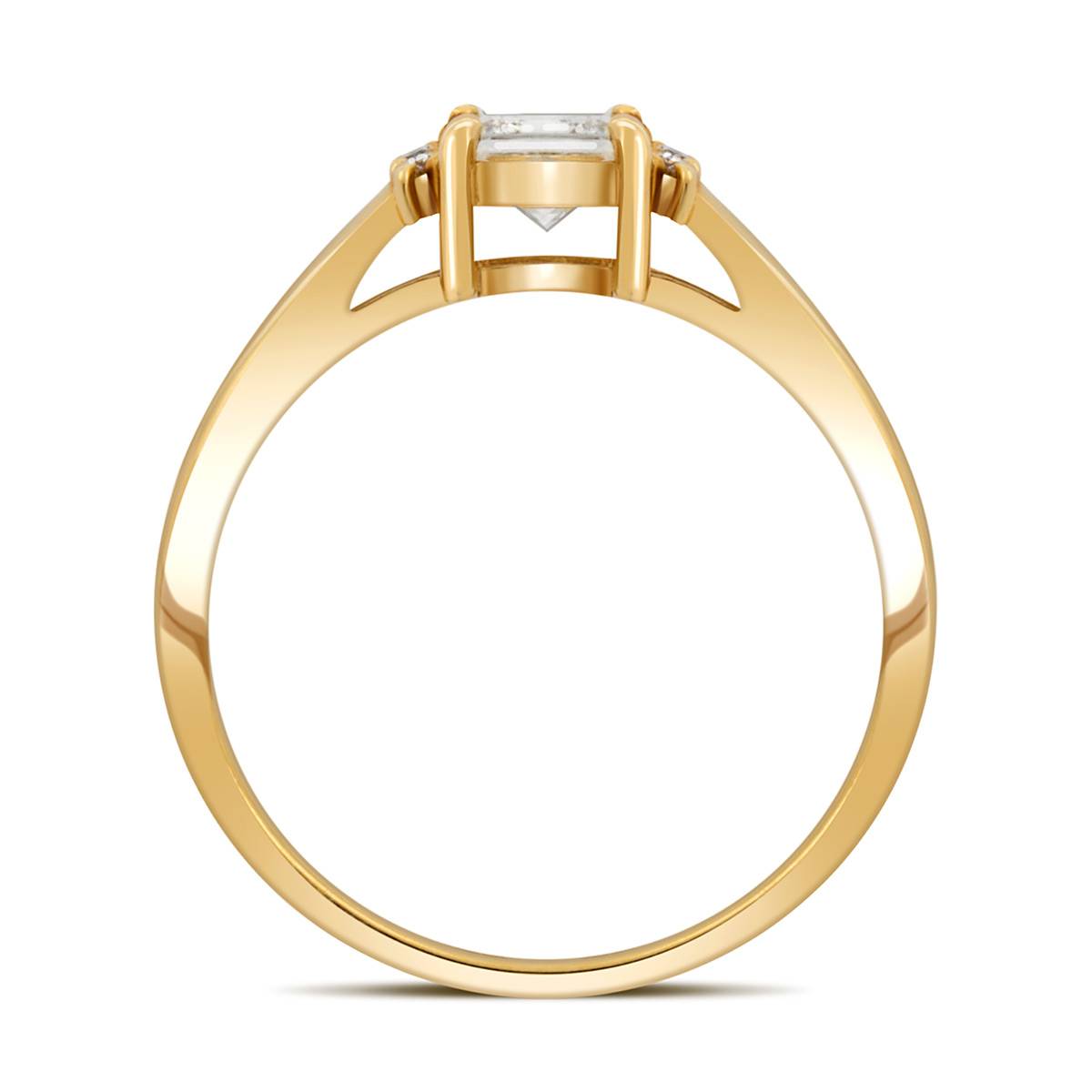 Кольцо из жёлтого золота с бриллиантами (012687)