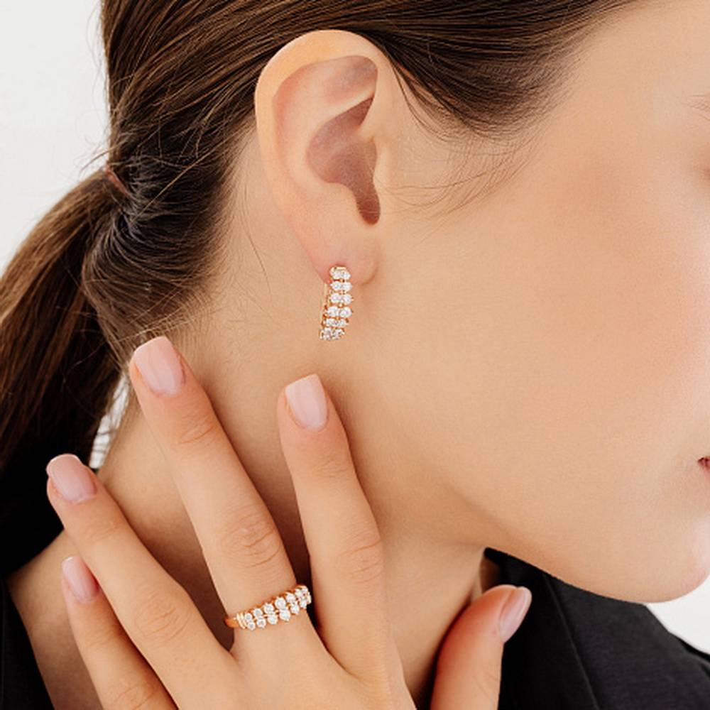 Кольцо из жёлтого золота с бриллиантами (053651)