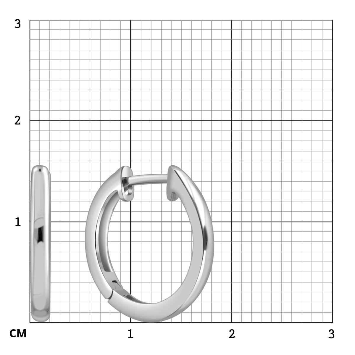 Серьги конго из платины (054303)