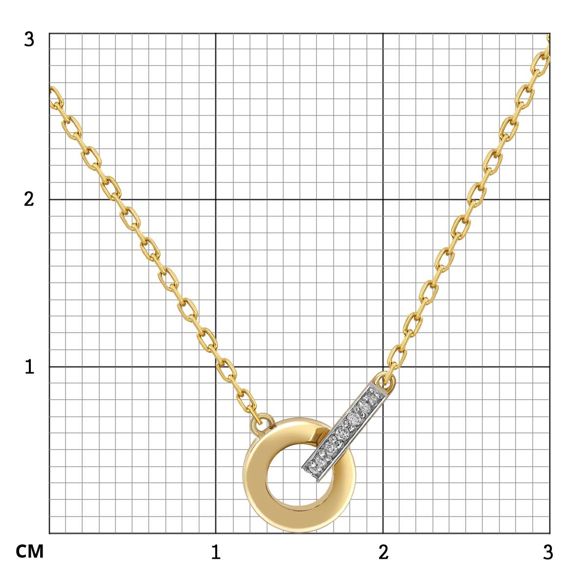 Колье из жёлтого золота с бриллиантами (059181)