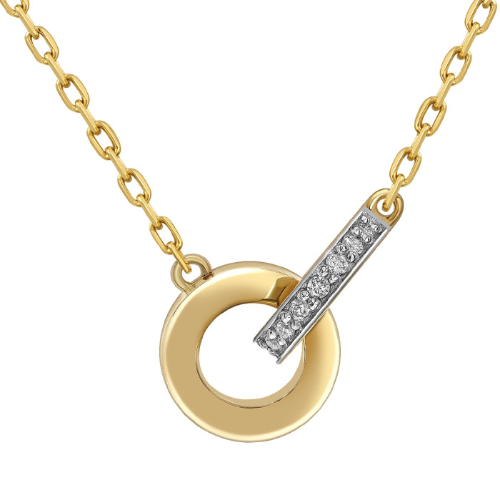 Колье из жёлтого золота с бриллиантами (059181)