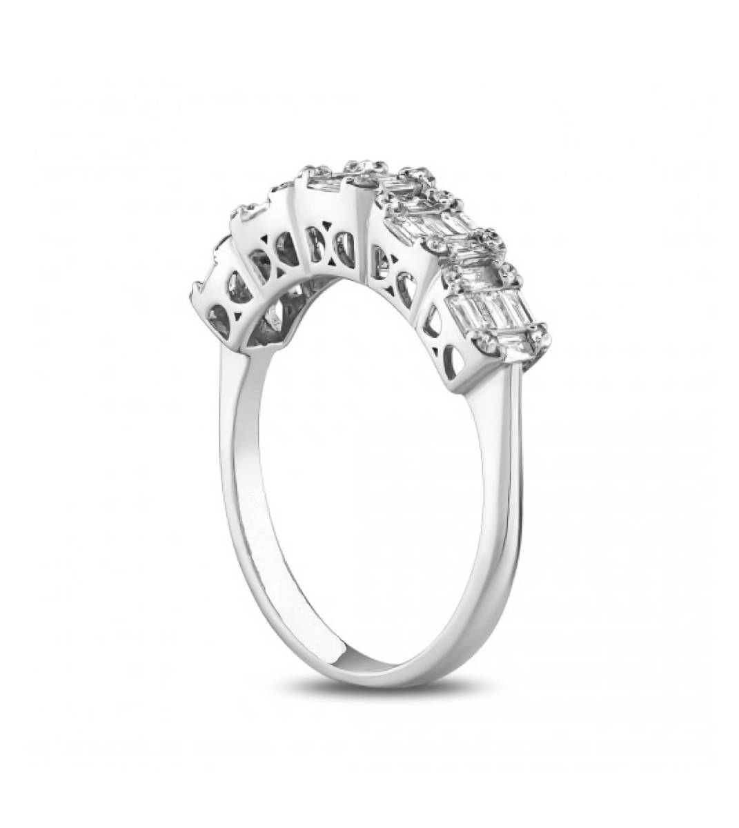 Кольцо из белого золота с бриллиантами (051555)