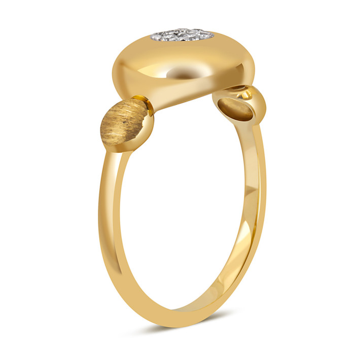 Кольцо из жёлтого золота с бриллиантами (043238)