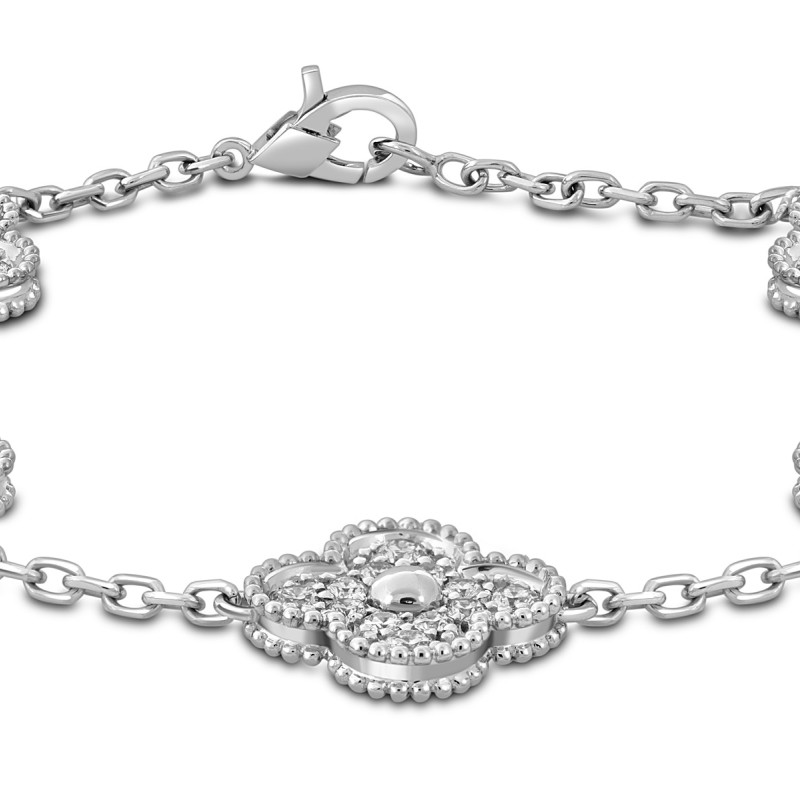 Браслет из белого золота с бриллиантами (052599)