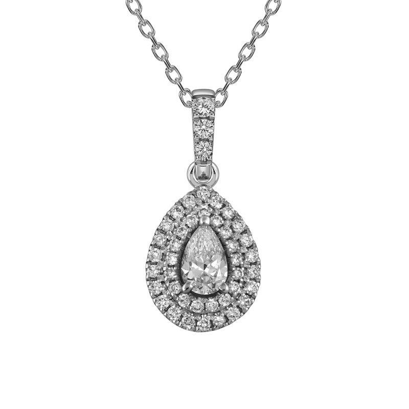 Колье из белого золота с бриллиантами (055699)