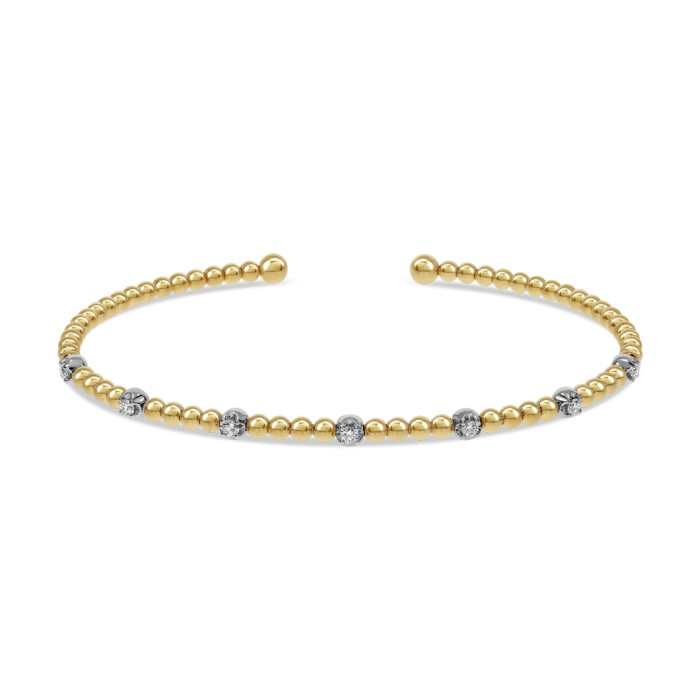 Браслет из комбинированного золота с бриллиантами (060275)