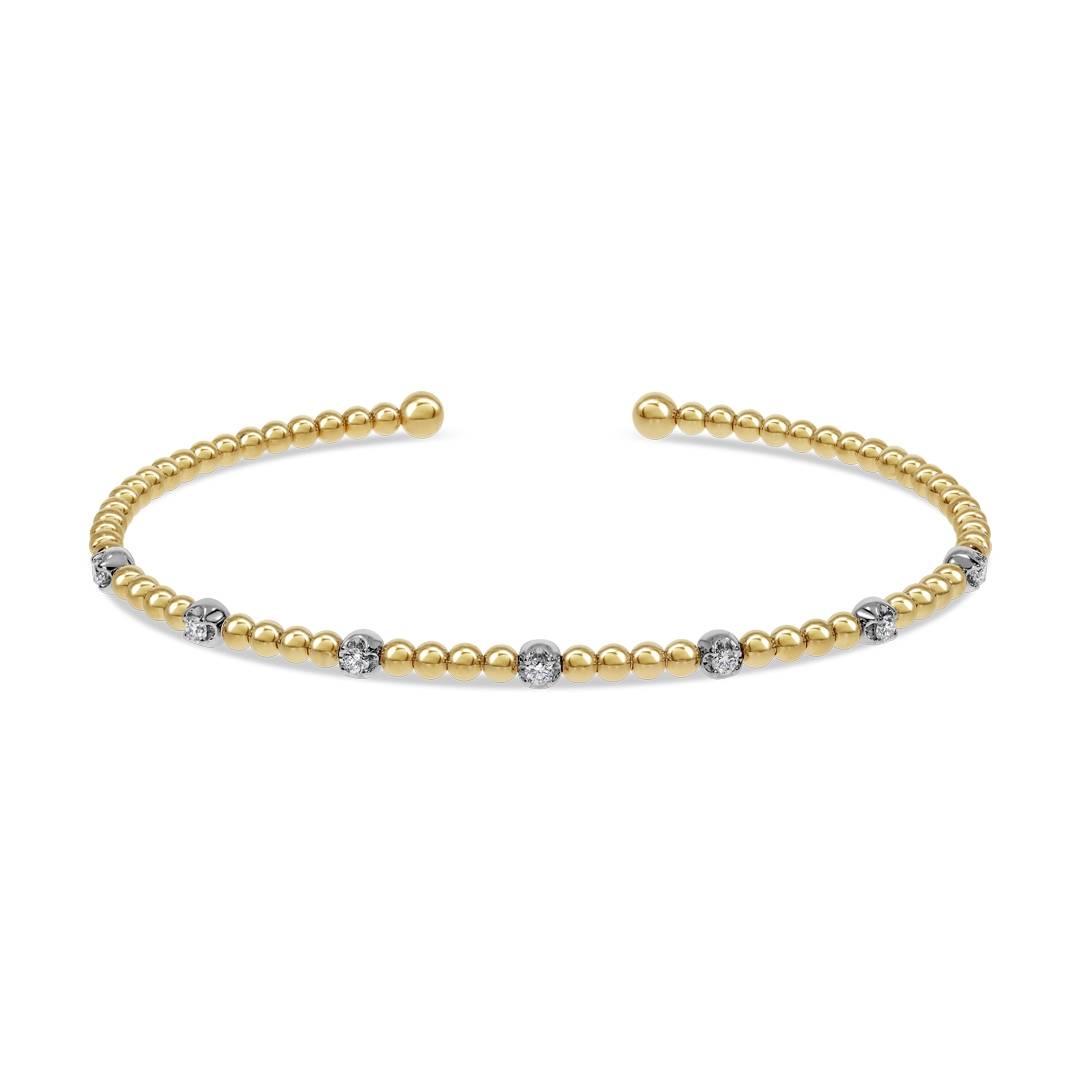 Браслет из комбинированного золота с бриллиантами (060275)