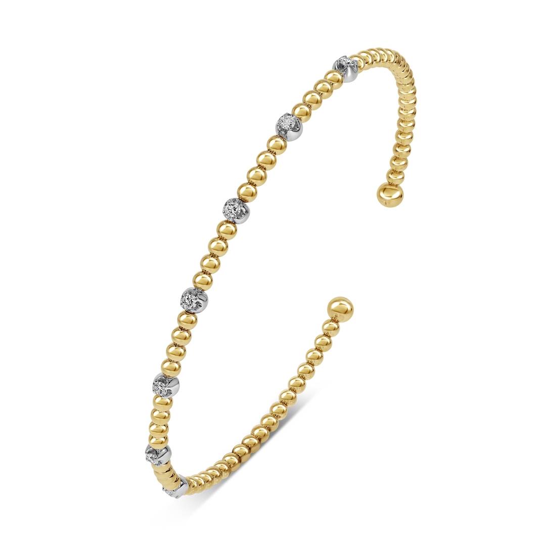 Браслет из комбинированного золота с бриллиантами (060275)