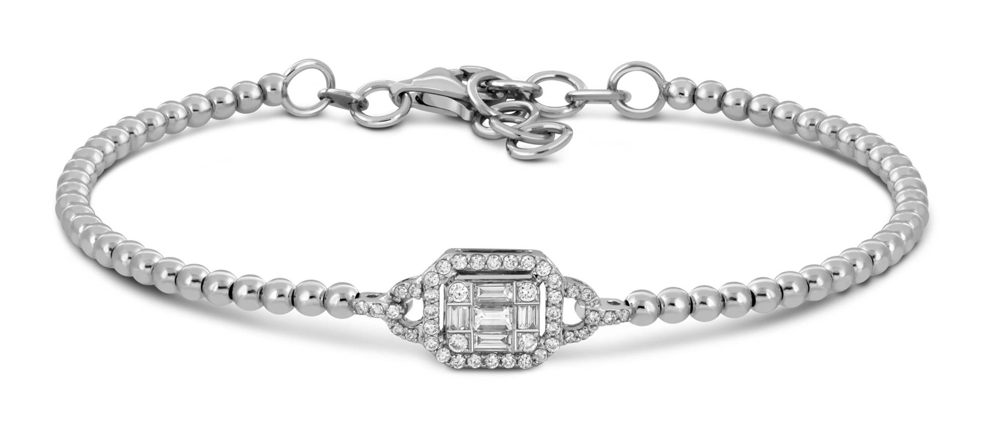 Браслет из белого золота с бриллиантами (042112)