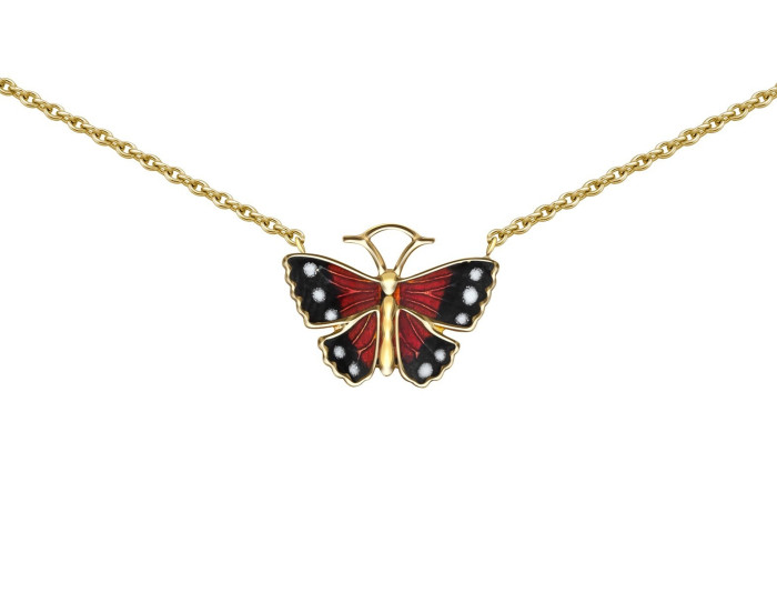 Колье из жёлтого золота с эмалью (018127)