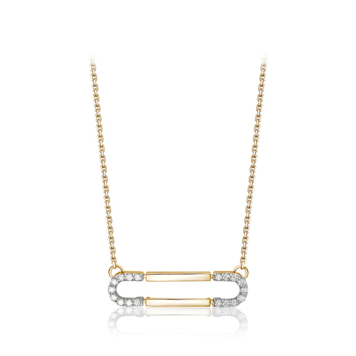 Колье из красного золота с бриллиантами (050894)