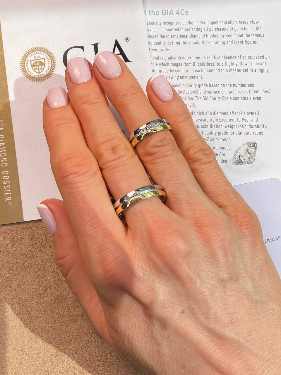 Обручальное кольцо из комбинированного золота TIAMO (000097)