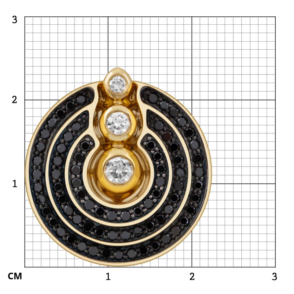 Кольцо из жёлтого золота с бриллиантами (047714)