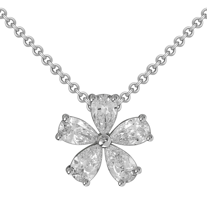 Колье из белого золота с бриллиантами "Crivelli" (052516)