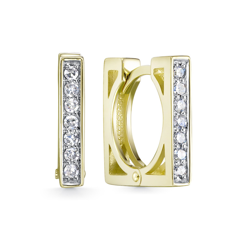 Серьги из жёлтого золота с бриллиантами (053041)