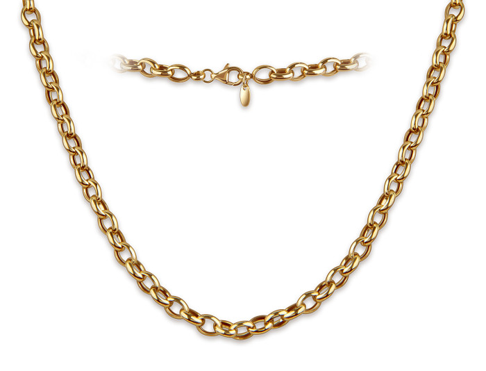 Цепь из жёлтого золота, плетение "Ролло" (057902)