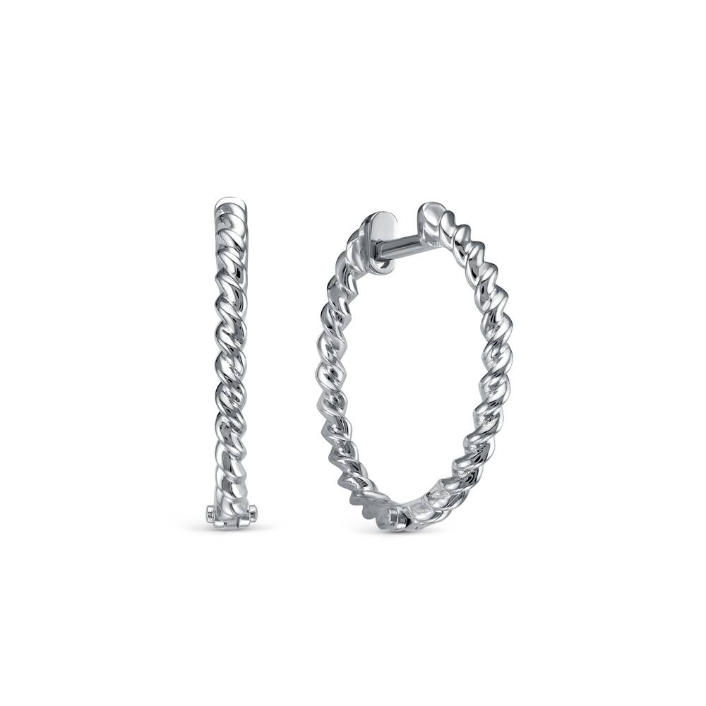 Серьги конго из платины  (057986)