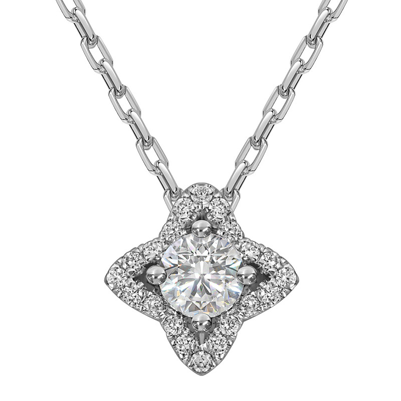 Колье из белого золота с бриллиантами (062826)