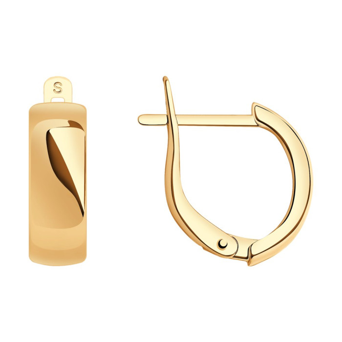 Серьги из красного золота (043212)