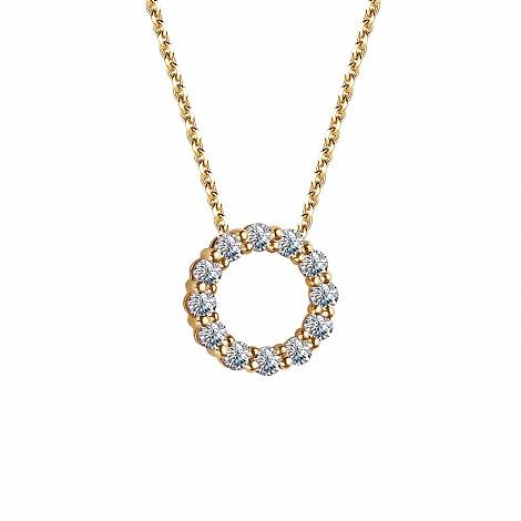 Колье из жёлтого золота с бриллиантами (049271)