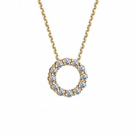 Колье из жёлтого золота с бриллиантами (049271)