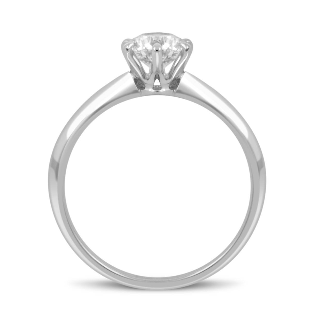 Помолвочное  кольцо из белого золота с бриллиантом (038837)