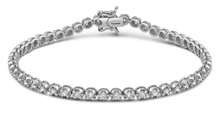 Браслет из белого золота с бриллиантами (038151)