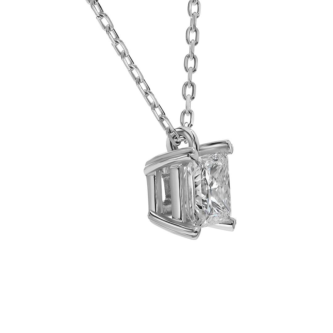 Колье из белого золота с бриллиантом (063259)