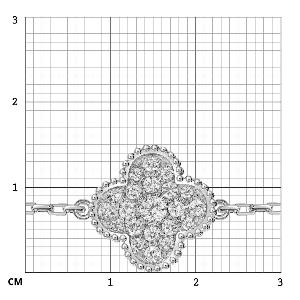 Браслет из белого золота с бриллиантами (051641)